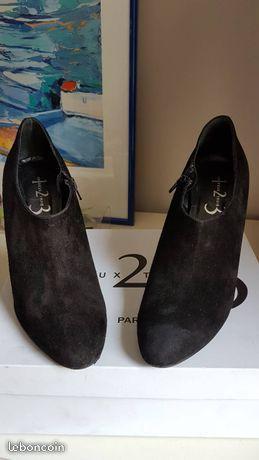 Escarpins Nubuck Noirs marque 1 2 3