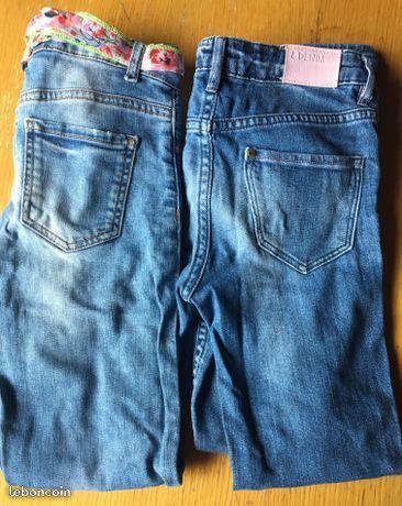 2 jeans taille 7/8 ans fille #lau75
