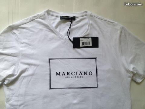 T Shirt Guess Marciano Taille XL Blanc Homme NEUF