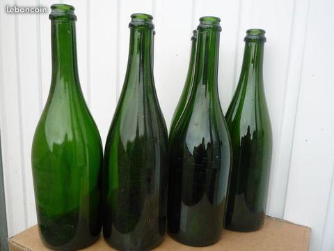 100 Bouteilles champenoise lavées sans étiquette