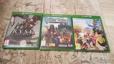 3 jeux Xbox one ryse victorvran world west