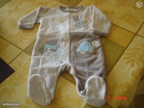 Pyjama bébé velours garcon tex lili950