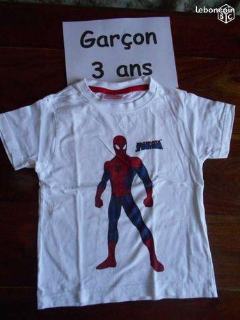 Tee shirt spiderman garcon