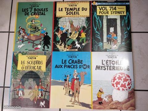 6 albums souples Tintin