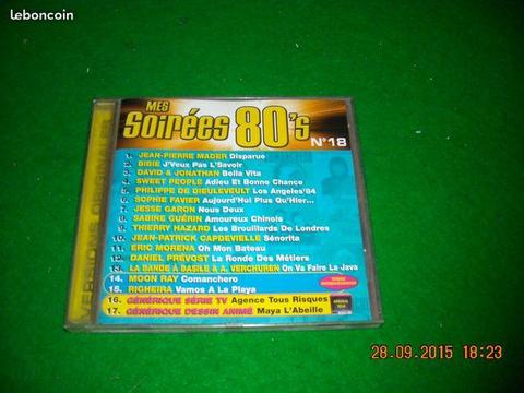 CD compilation complète Mes soirées 80's n°18