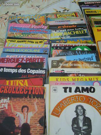 Lot de vinyles 45 tours années 80