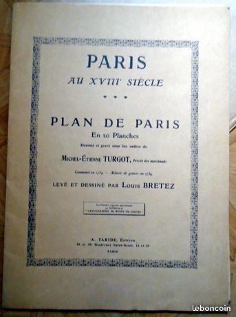 Plan de Paris dit de TURGOT 20 planches Taride ed