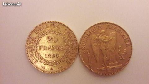 Pièce de 20 francs Or - 1896 faisceau