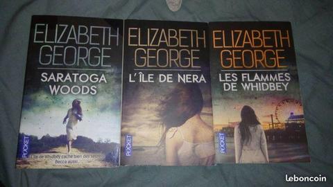 lot de livres elizabeth george(trilogie)