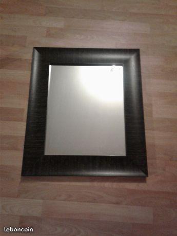 GRAND Miroir RECTANGLE cadre wenge 67 X58 cm