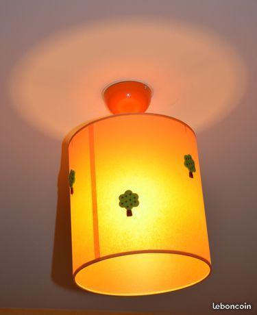 Suspension lampe orange enfant (s93)