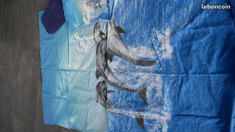 Parure de lit simple dauphins