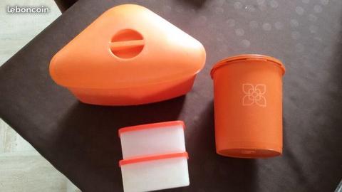 Lot Tupperware orange vintage - NCDP 77