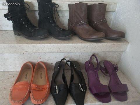 5 paires de chaussures Femme