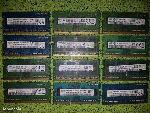 Barrette mémoire 4GB DDR3 1600 pour PC portable