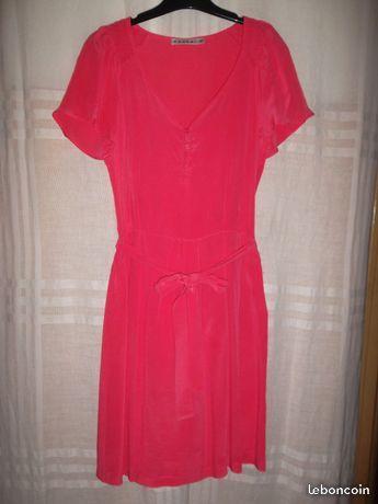 Robe en soie Kookaï originale taille 40 corail