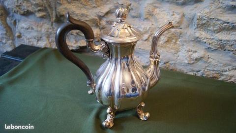 Ancienne verseuse cafetiere theiere argent massif