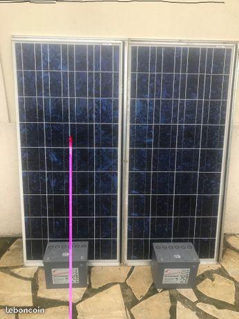 Kits de 2 panneaux et 2 batterie solaire photovolt
