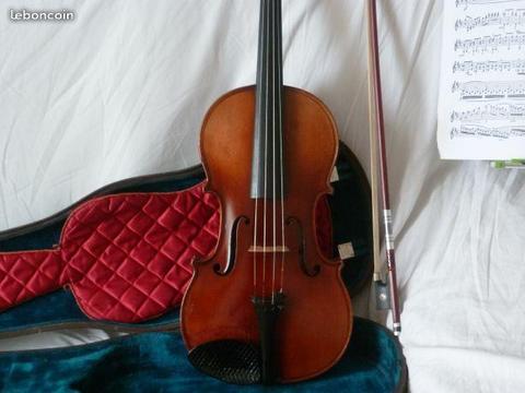 Beau violon 4/4 ancien Mirecourt complet