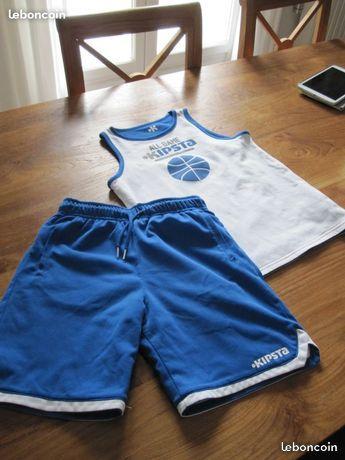 Tenue de basket réversible KIPSTA 10 ans TBE