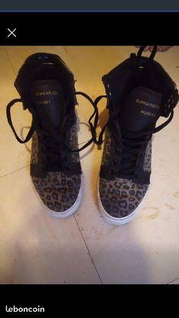 chaussures Supra montantes léopard 39