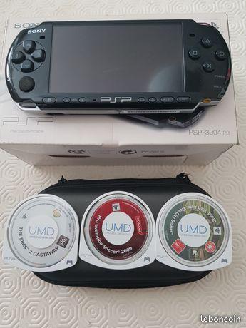 Console PSP avec 3 jeux