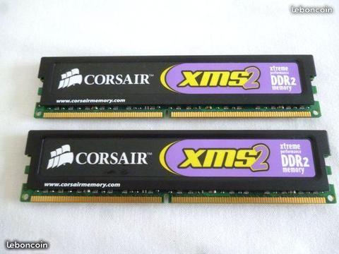 Mémoire DDR2 Corsair 2 x 2 GB BARRETTE MEMOIRE