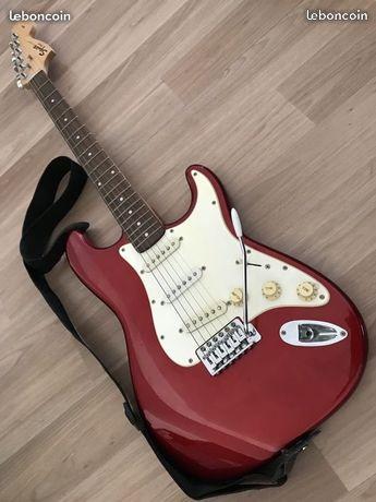 Guitare électrique Squier Strato + ampli Fender