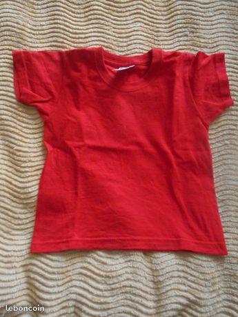 T-shirt manches courtes rouge T