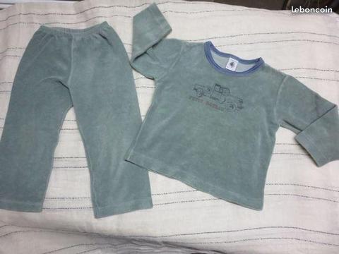 Pyjama velours Petit Bateau 2 ans