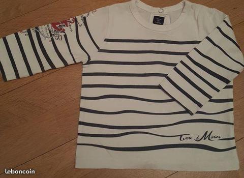 Teeshirt Terre de marins 6 mois envoi gratuit