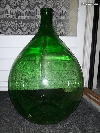 Bonbonnes verte en verre vintage