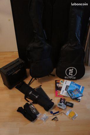 Pack Guitares électrique/acoustique + accessoires