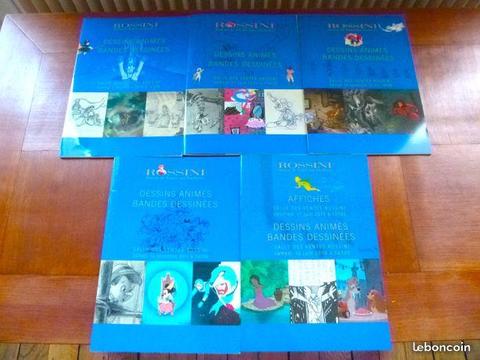 5 catalogues d'enchères Rossini BD & DA