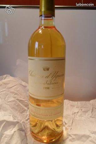 1 bouteille de SAUTERNES Château YQUEM 1998