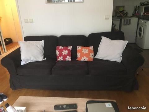 Canapé IKEA noir