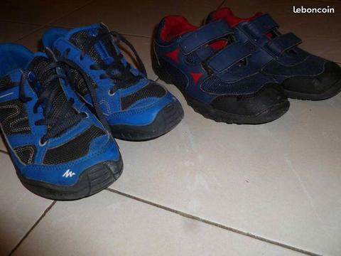 2 paires de chaussures de randonnée T