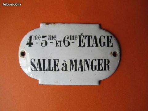 Plaque emaillee ancienne