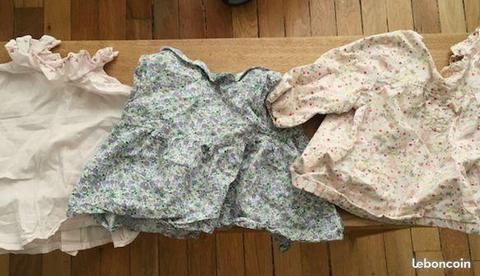 Lot de 3 blouses chemises à fleurs