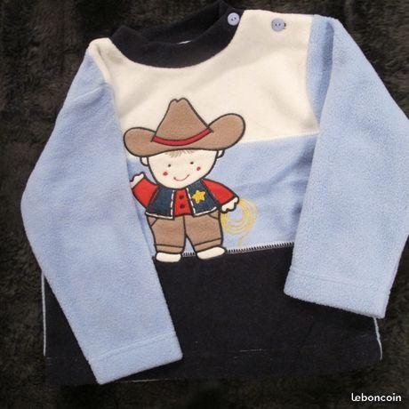 Pull Cow Boy Taille 2