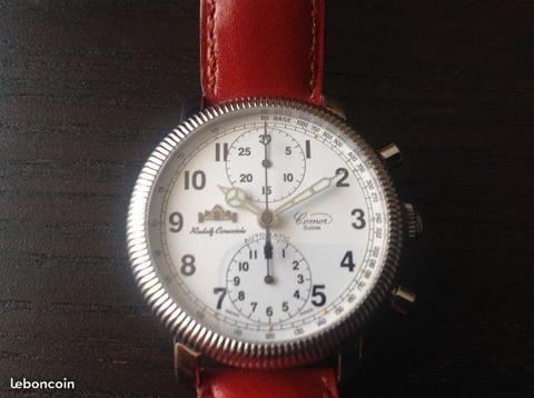 Très rare montre chrono pilote collector COMOR