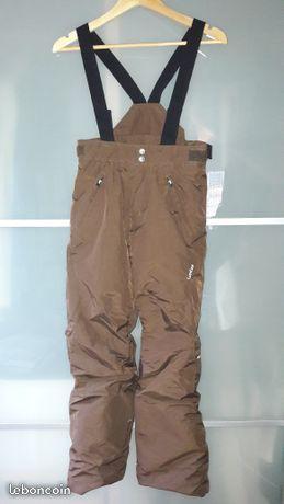 Pantalon de ski Wed'ze 10 ans réglable marron