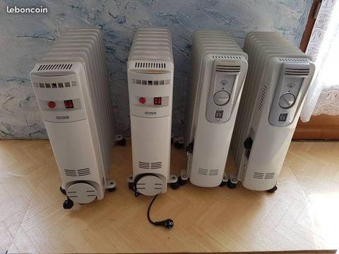 4 radiateurs bain d'huile excellent état