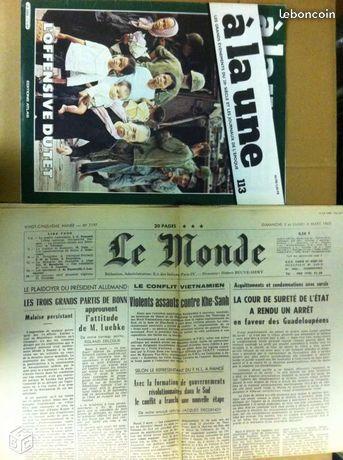 Journal le Monde 1963 + Magazine Bonus A La Une