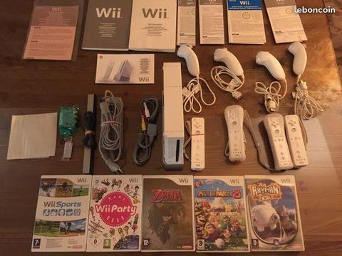 Console Wii et 5 jeux