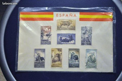 Timbres Espagne Taureaux malo78