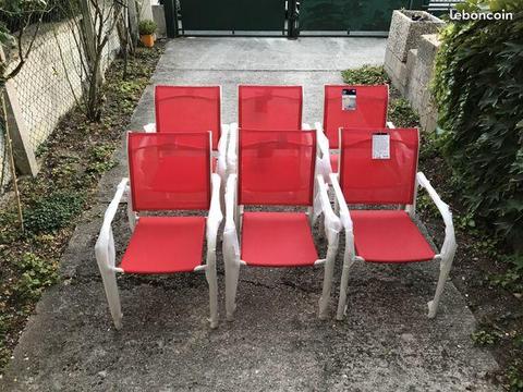 Fauteuils de Jardin rouge Neufs