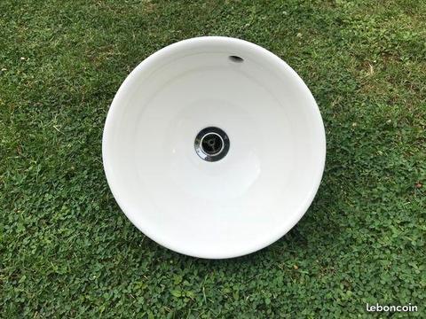 Vasque ronde à poser céramique - Diamètre 31 cm