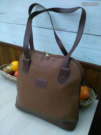 Sac cabas marron clair, neuf en PVC