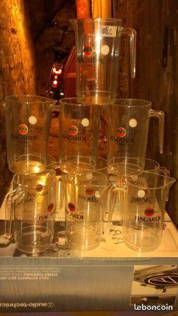 Lot de 10 pots Bacardi